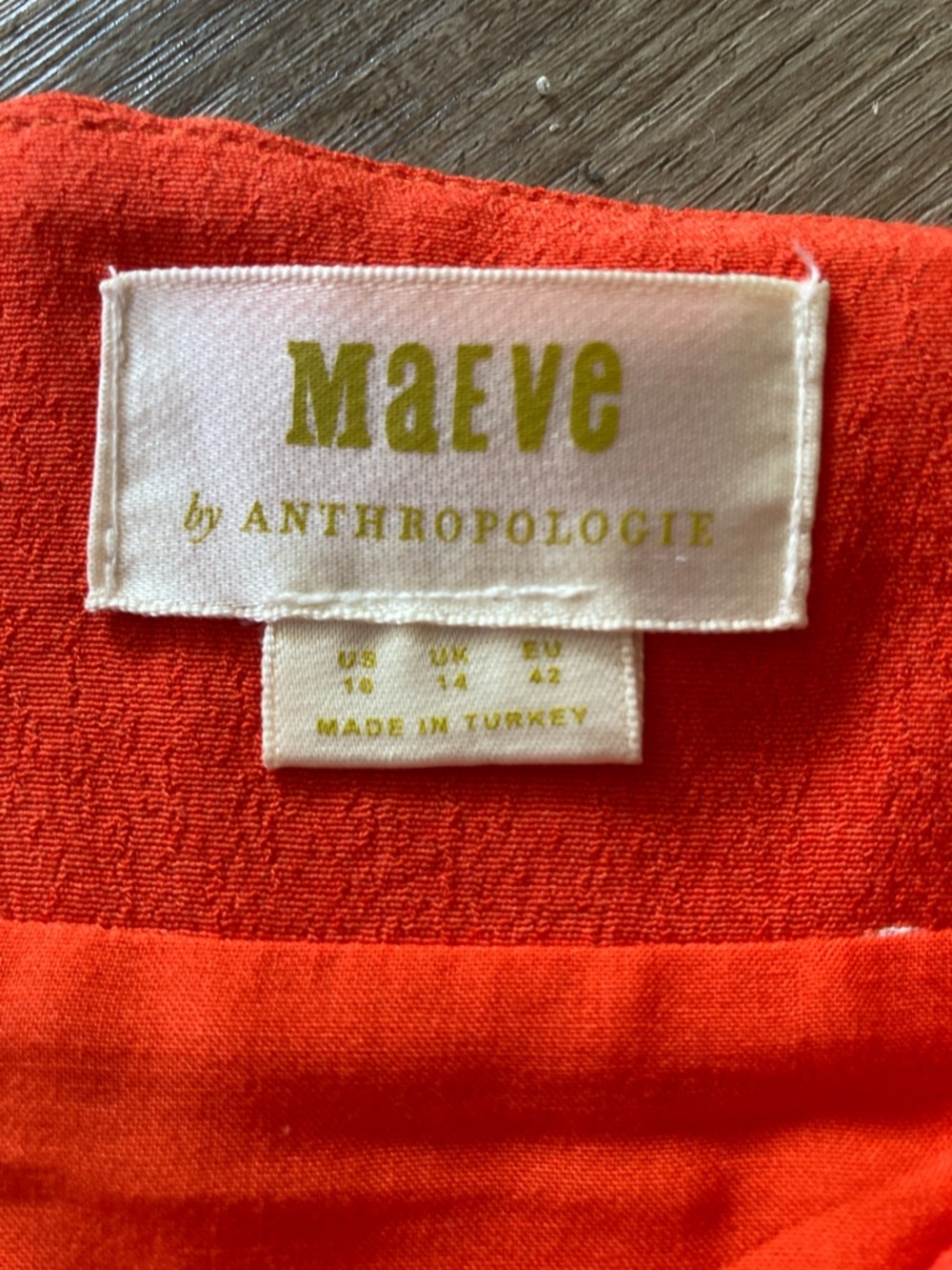 Anthropologie Maeve Maxi Skirt with orange and White Floral Print - Picture 2 of 6
